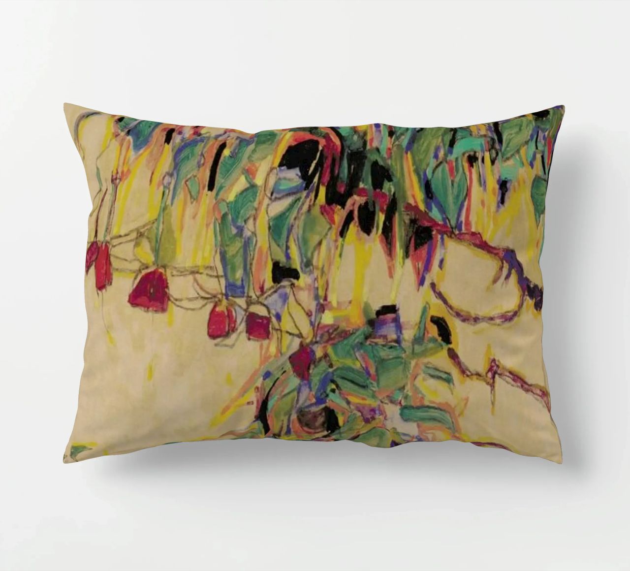 Schiele - Fuchsia II coussin de Vintage by JUNIQE