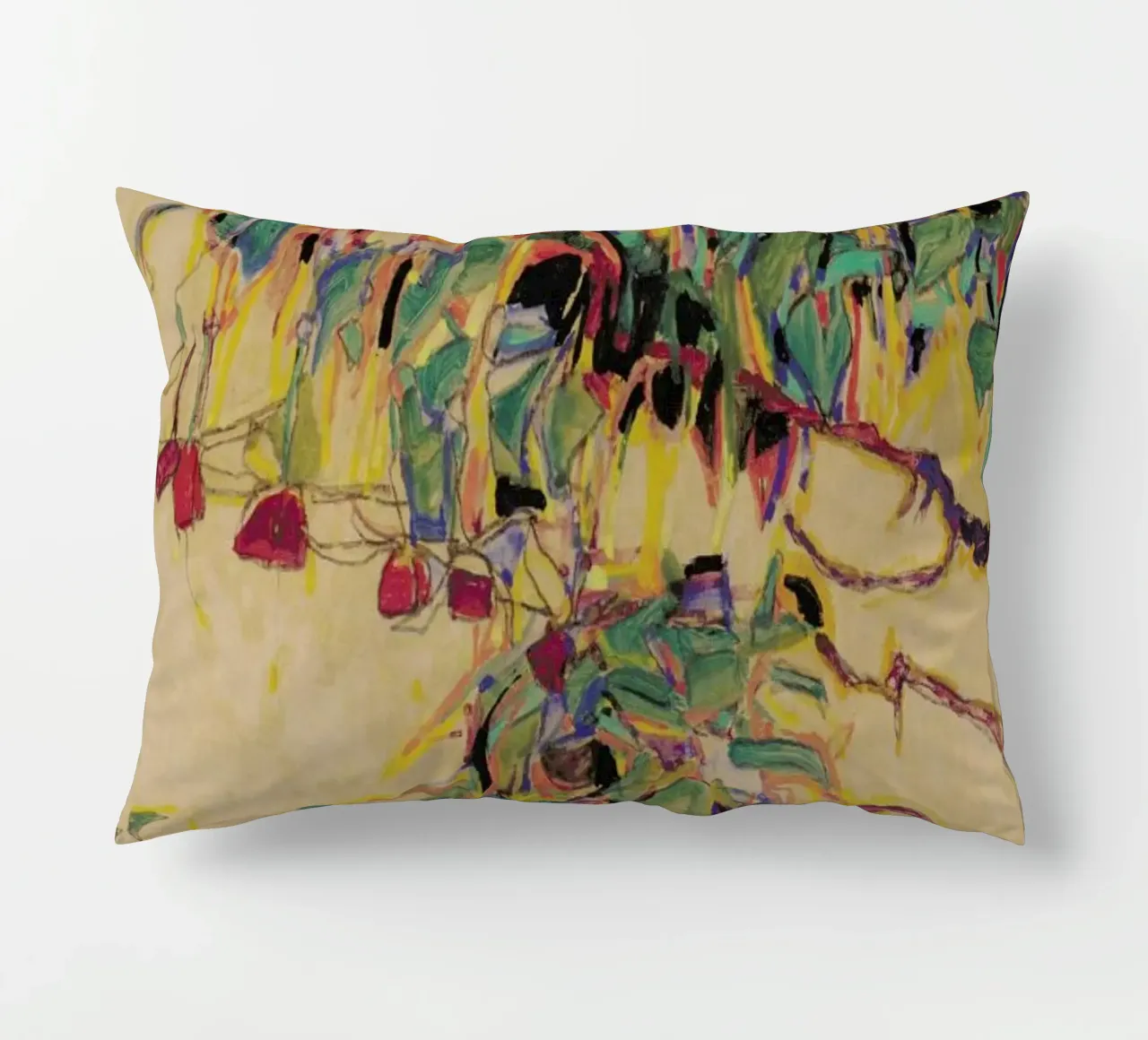 Schiele - Fuchsia II cuscino da Vintage by JUNIQE