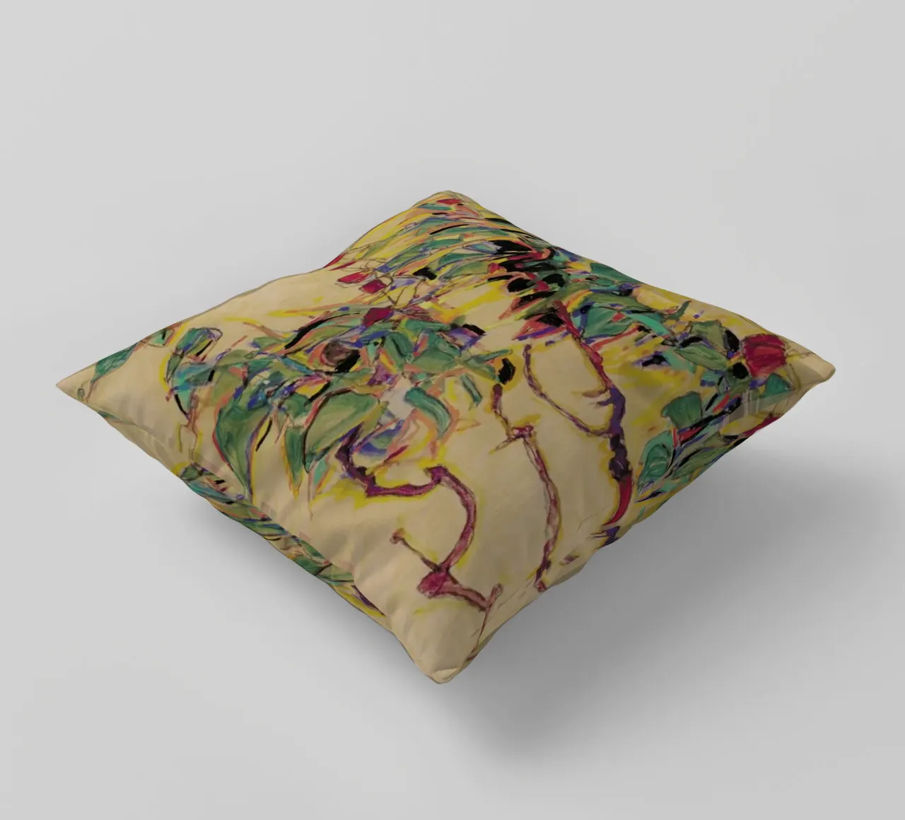 Schiele - Fuchsia II cuscino da Vintage by JUNIQE