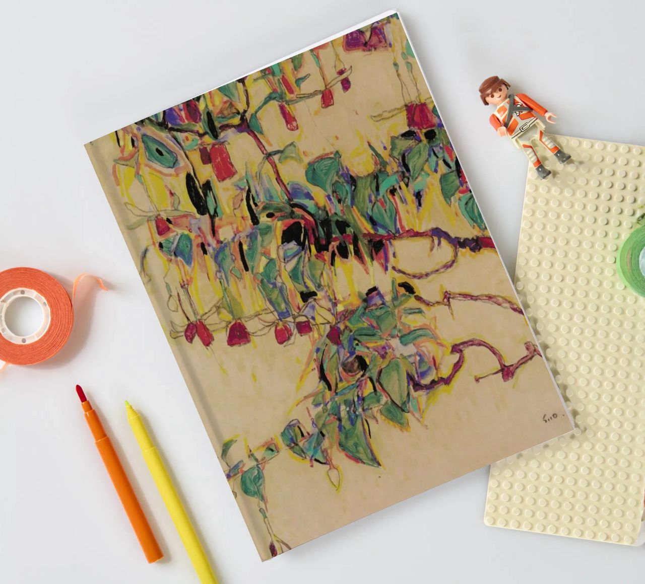 Schiele - Fuchsia II carnet de notes de Vintage by JUNIQE