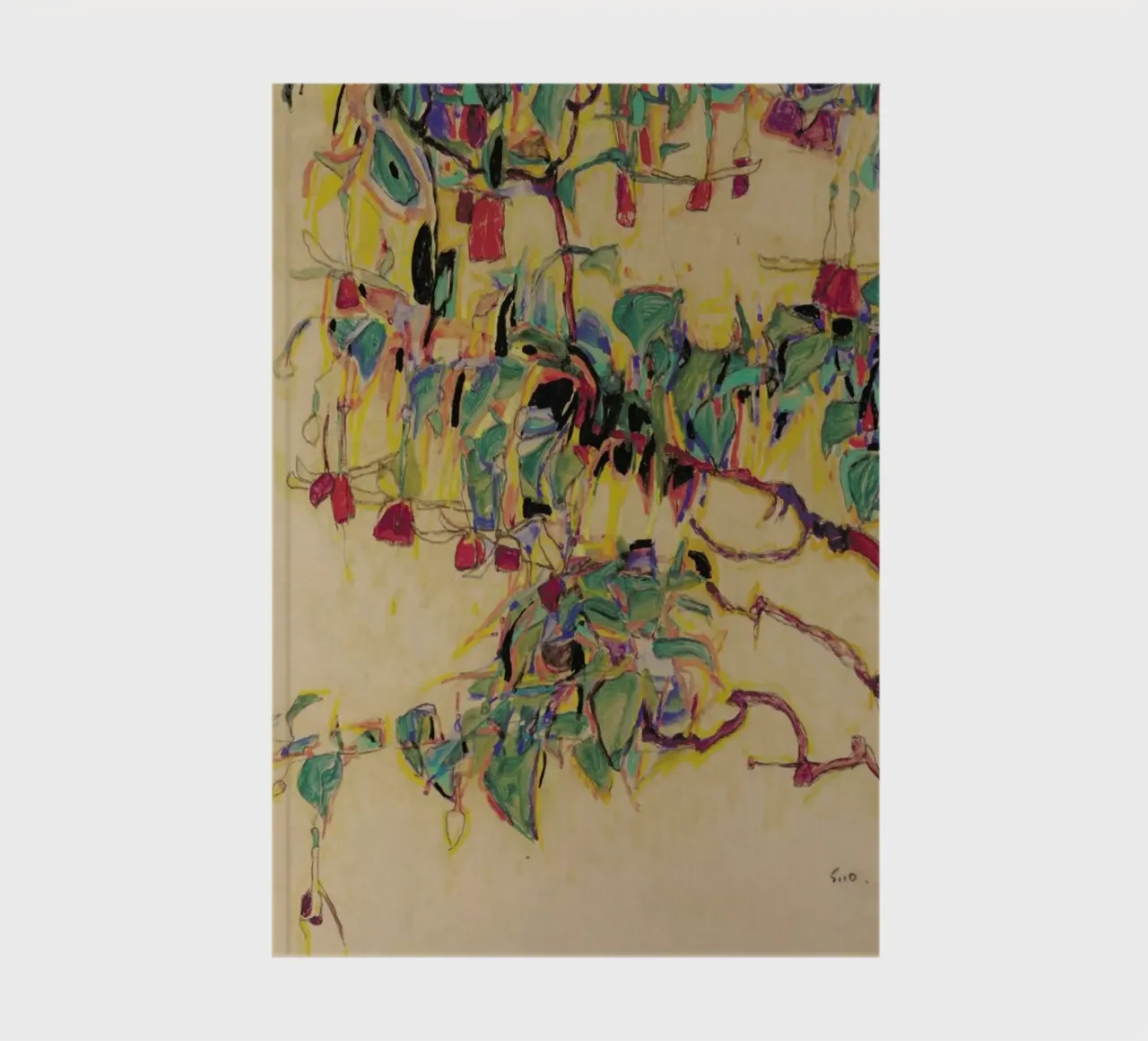 Schiele - Fuchsia II Notizbuch von Vintage by JUNIQE