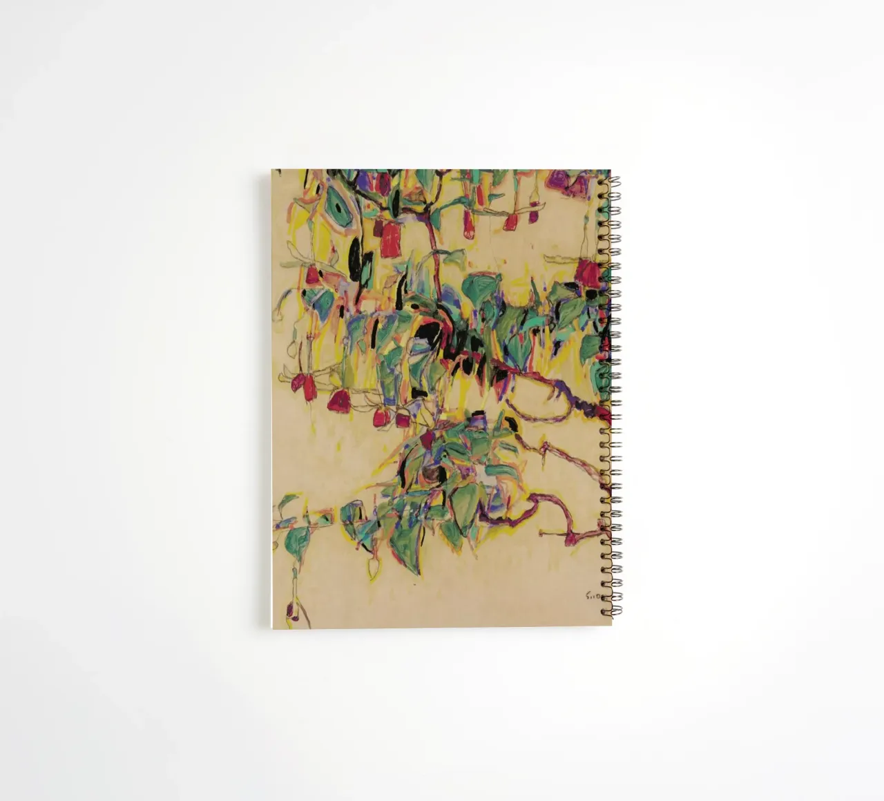 Schiele - Fuchsia II Ringbuch von Vintage by JUNIQE