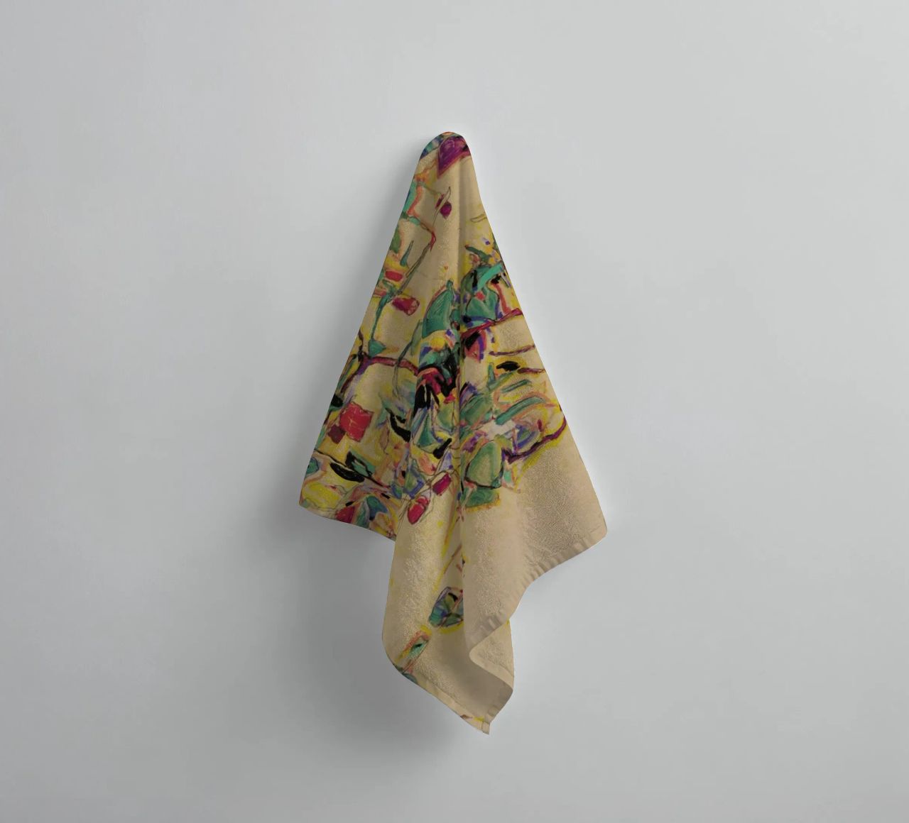 Schiele - Fuchsia II serviette de bain de Vintage by JUNIQE