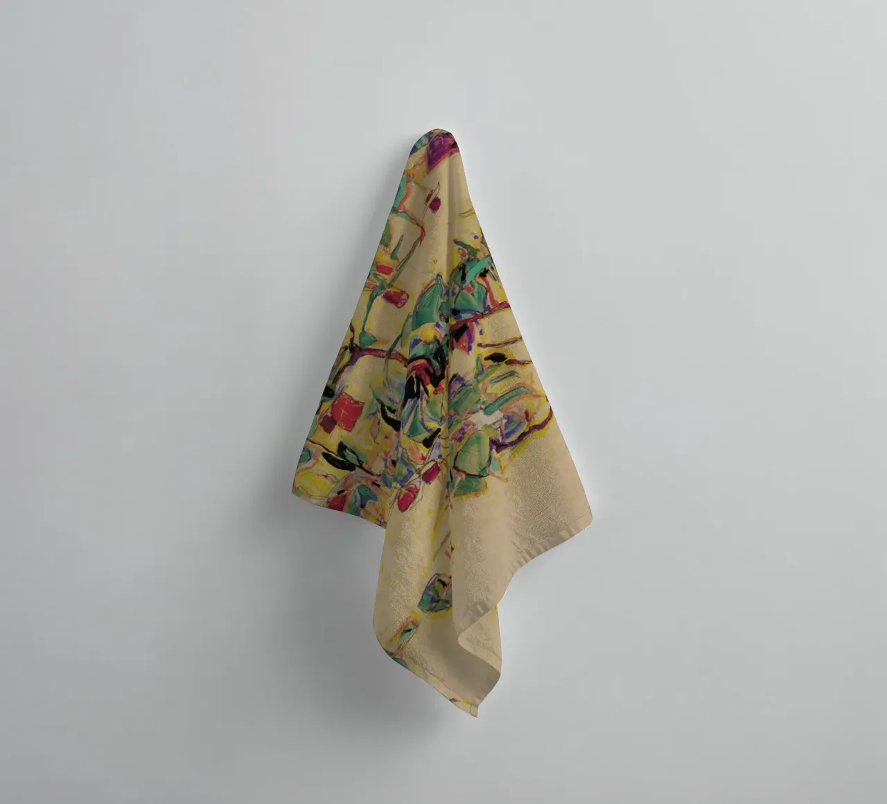 Schiele - Fuchsia II Handtuch von Vintage by JUNIQE