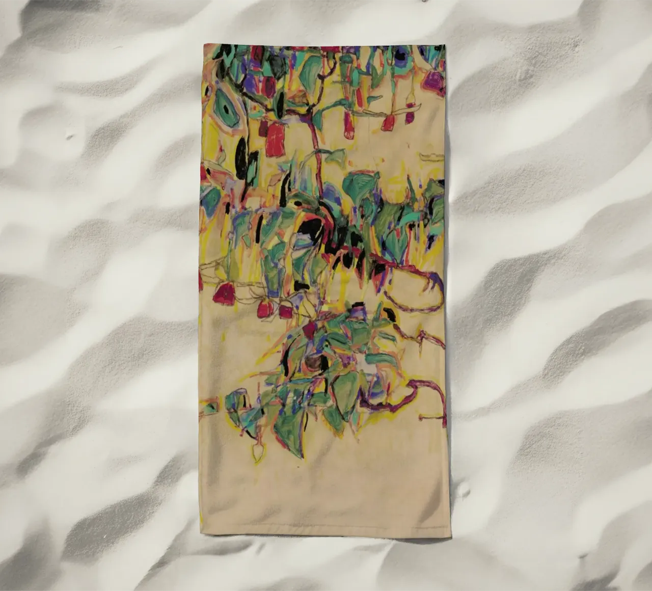 Schiele - Fuchsia II telo mare da Vintage by JUNIQE