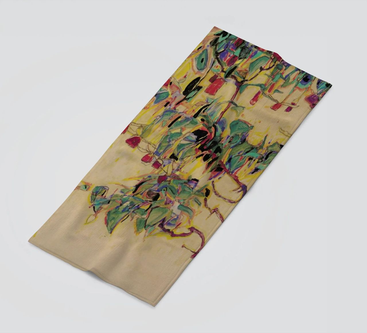 Schiele - Fuchsia II serviette de plage de Vintage by JUNIQE