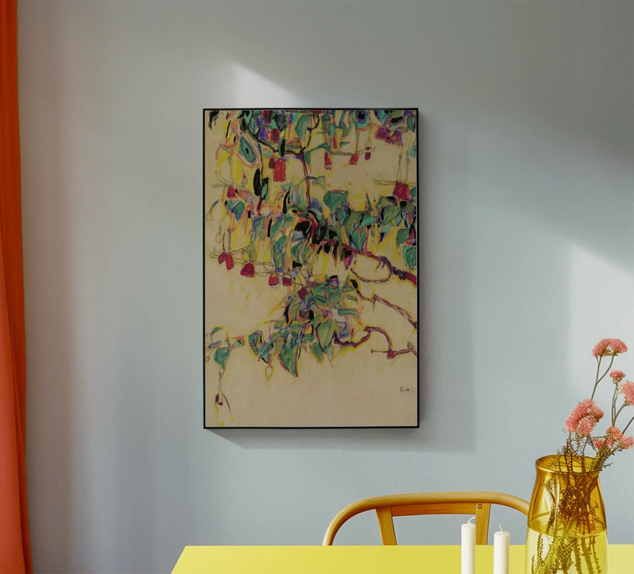 Schiele - Fuchsia II plexiglas de Vintage by JUNIQE