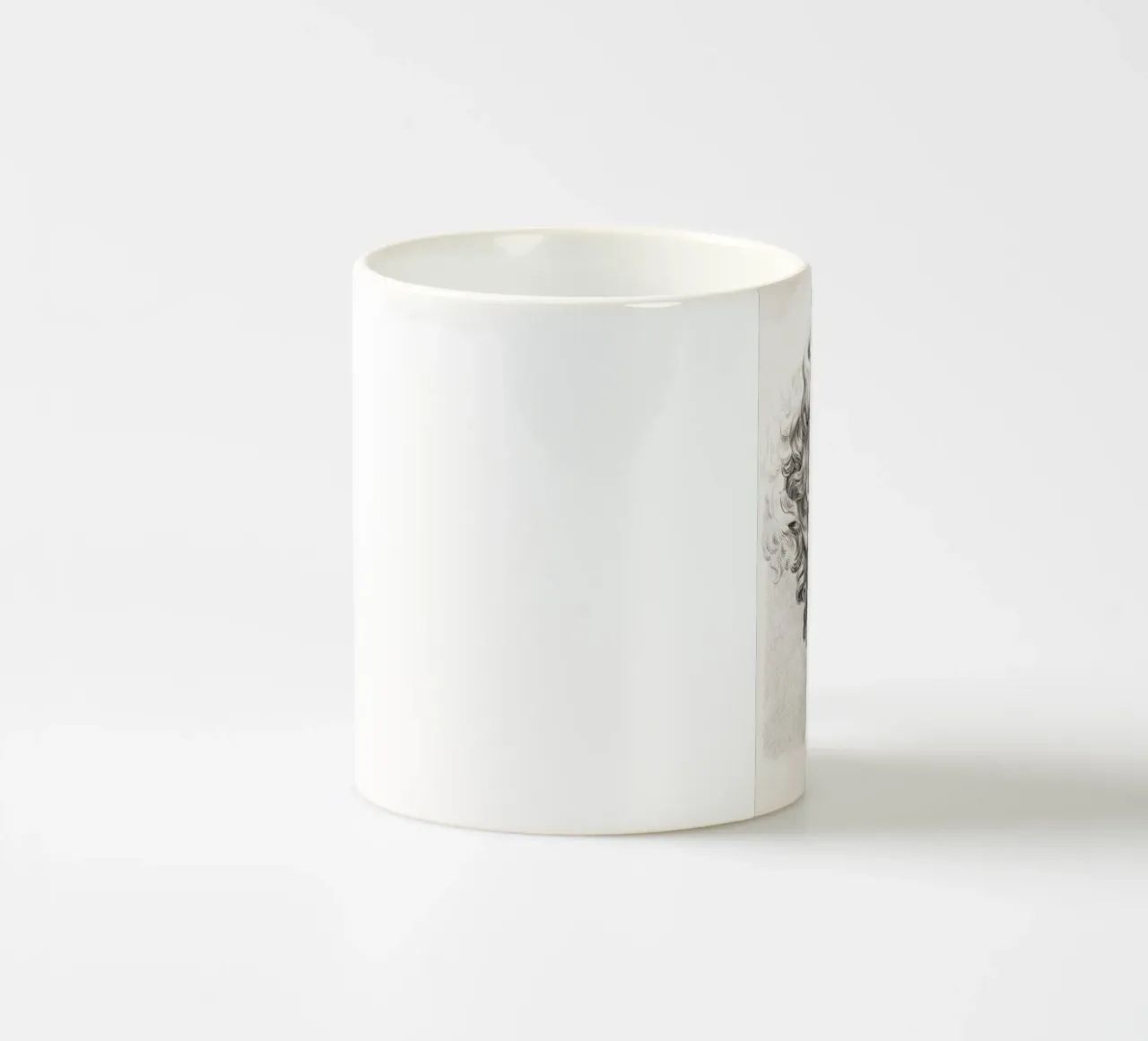 Apollo Bust Sketch: Classical Art, Roman Sculpture Study ceramic mug by NorwesClub