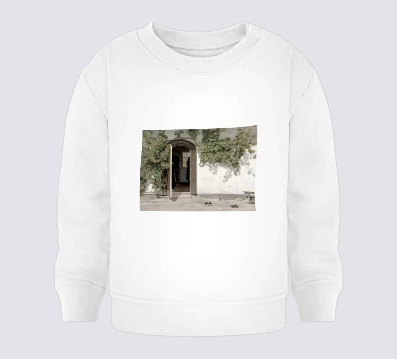 Rørbye: Entrada de la posada, Edad de Oro danesa, encanto rústico sudadera de bebé de NorwesClub