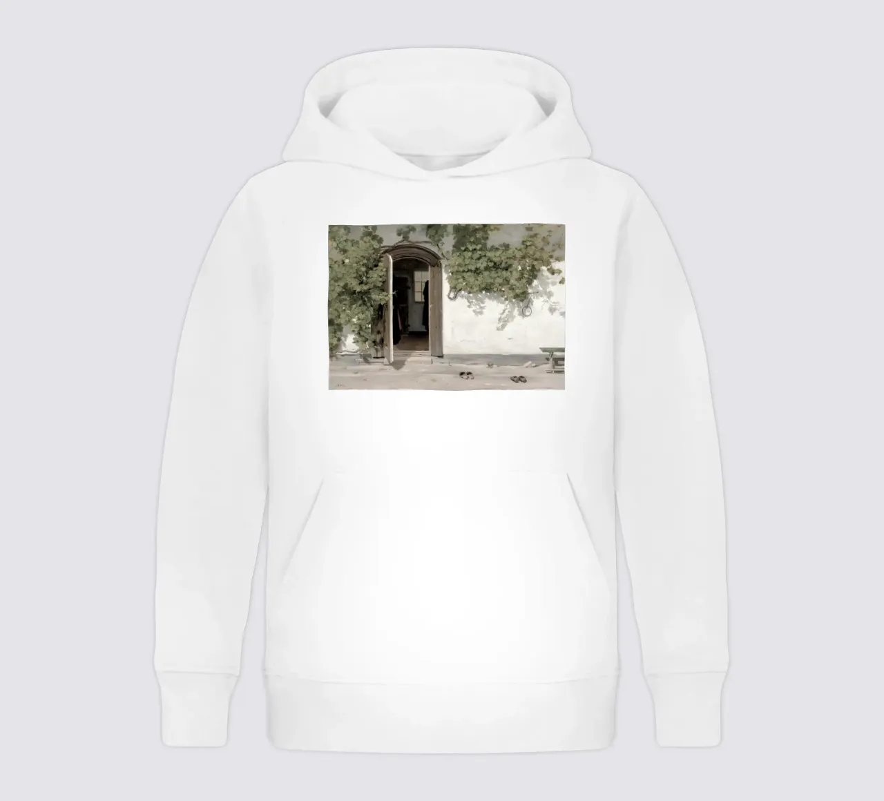 Rørbye: Entrada de la posada, Edad de Oro danesa, encanto rústico sudadera con capucha para niño de NorwesClub
