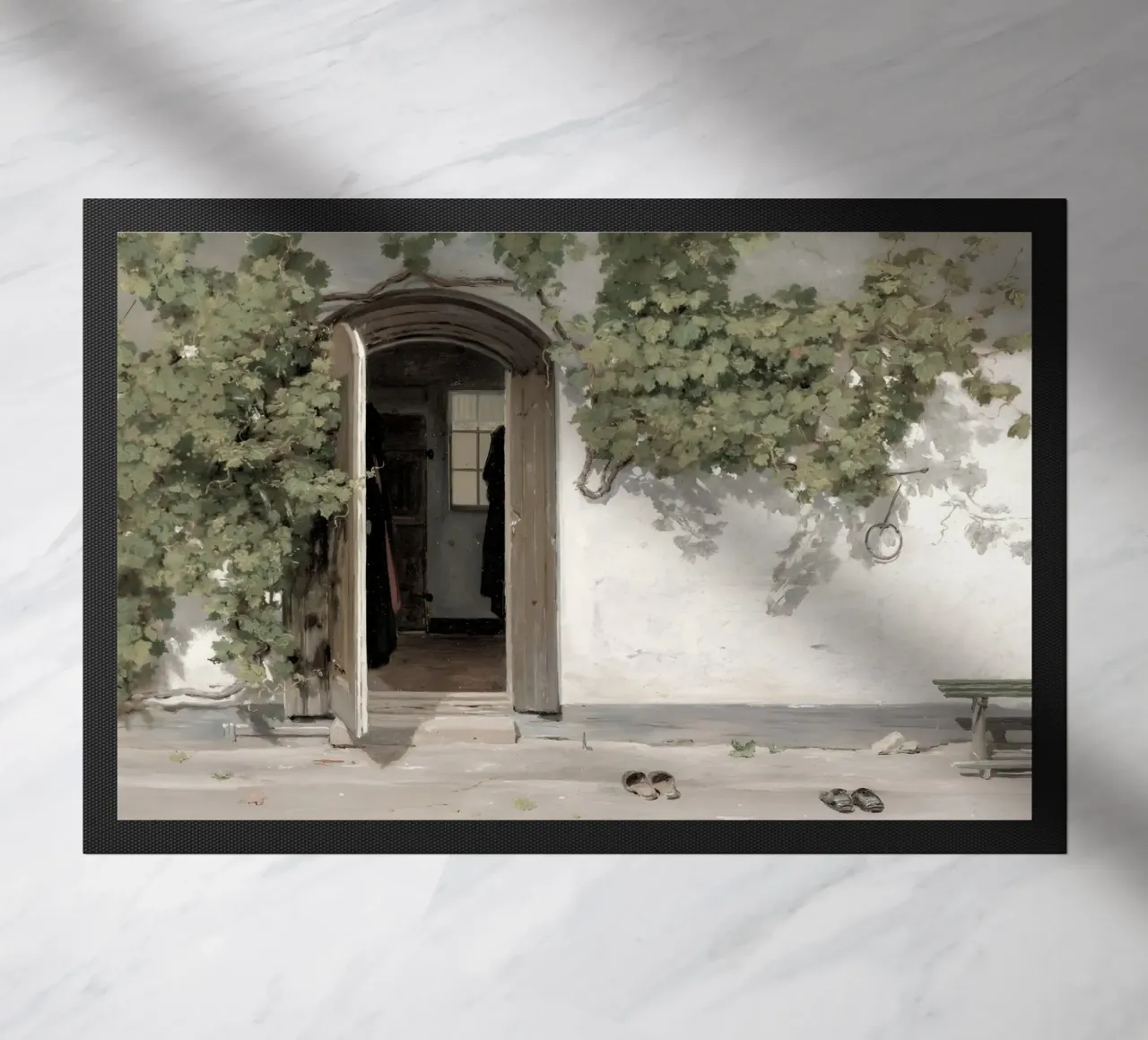 Rørbye: Ingresso della locanda, età dell'oro danese, fascino rustico zerbino da NorwesClub