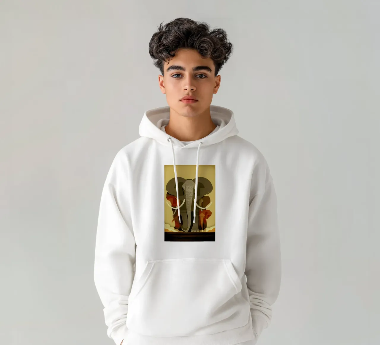 Elephants felpa con cappuccio da Dieter Braun