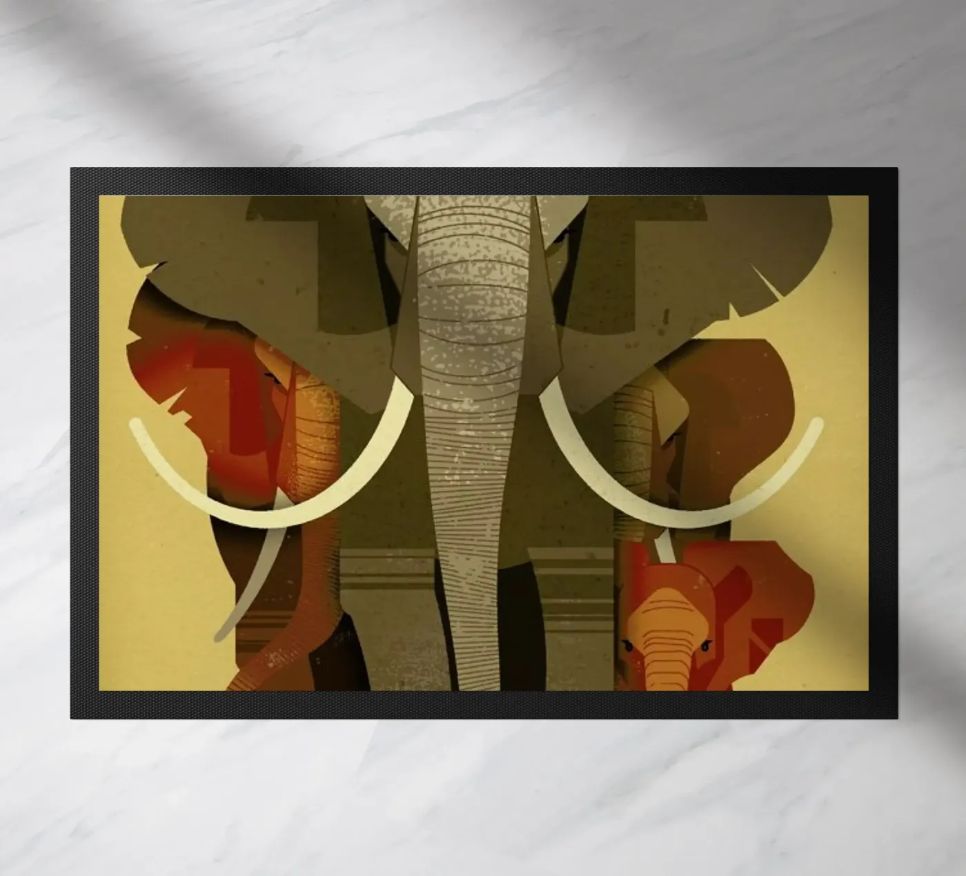 Elephants Fußmatte von Dieter Braun