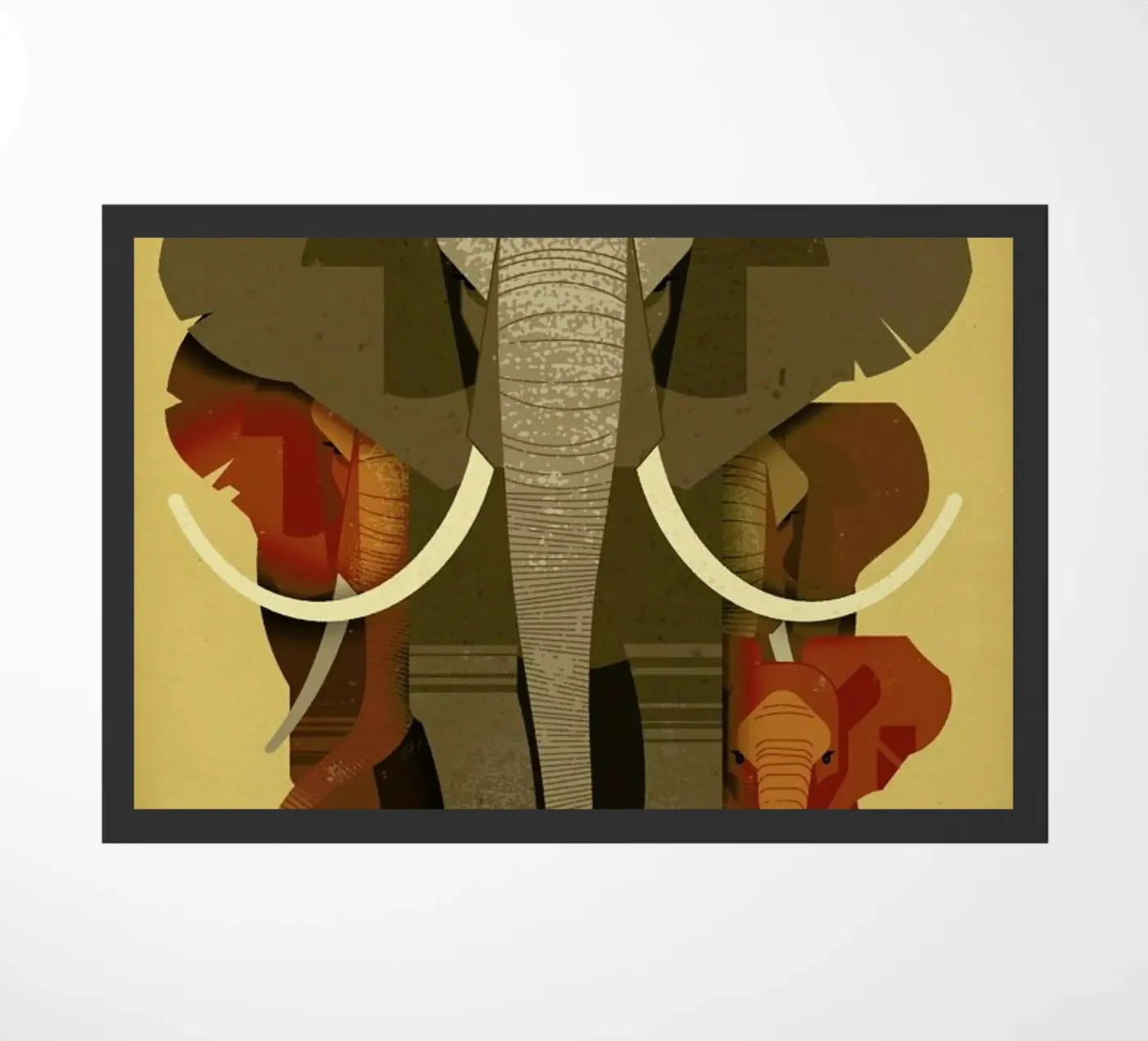 Elephants Fußmatte von Dieter Braun