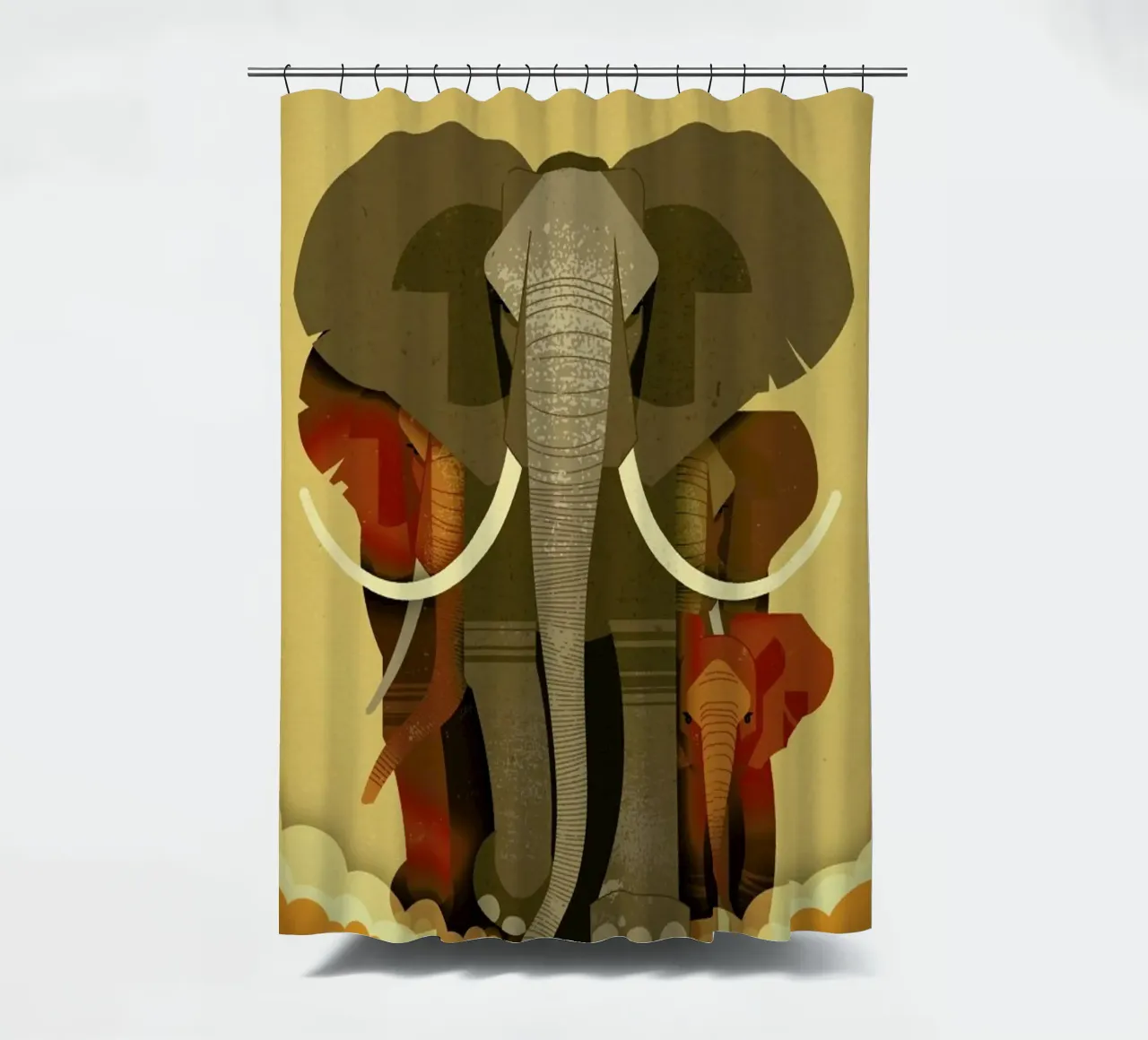 Elephants Duschvorhang von Dieter Braun