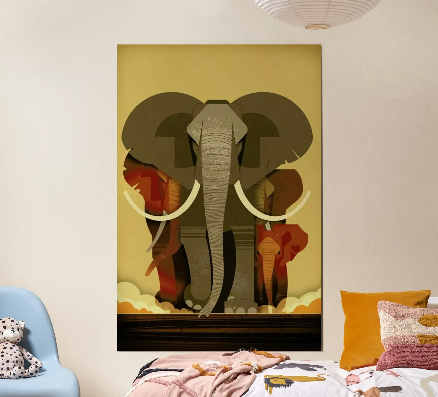 Elephants poster van Dieter Braun