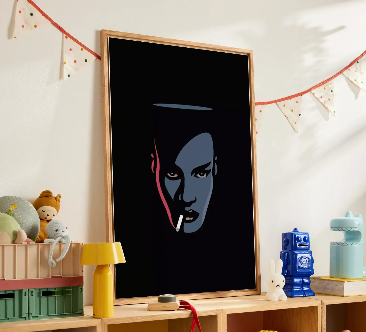Grace Jones acrylic glass by Bruno Morphet