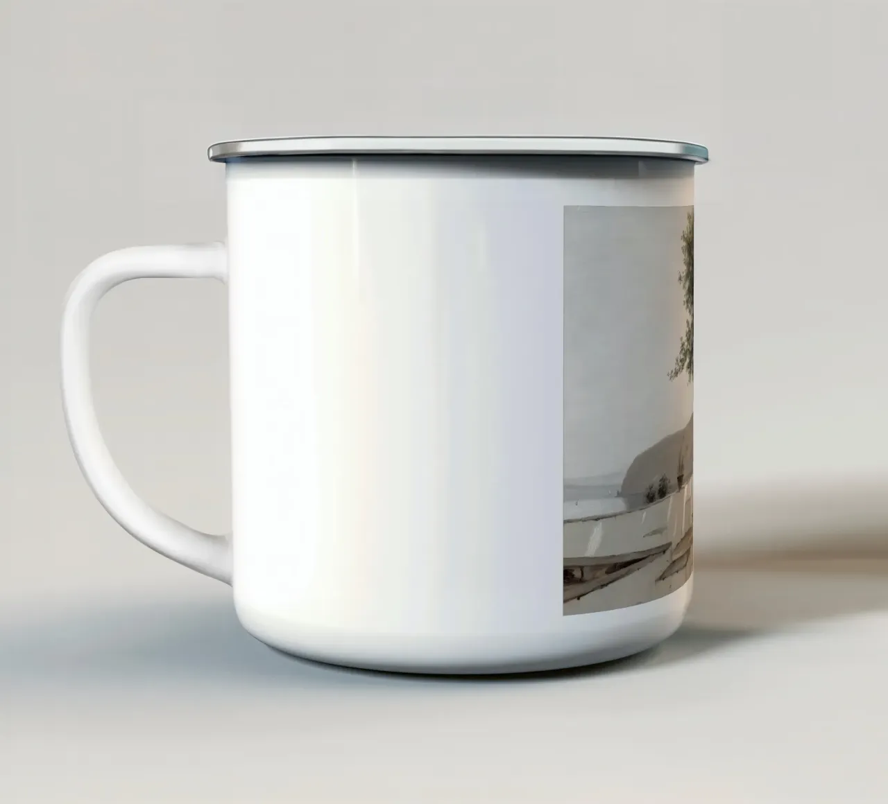 Rørbye : Scène de Sorrente, Âge d'or danois, Méditerranée mug en émail de NorwesClub