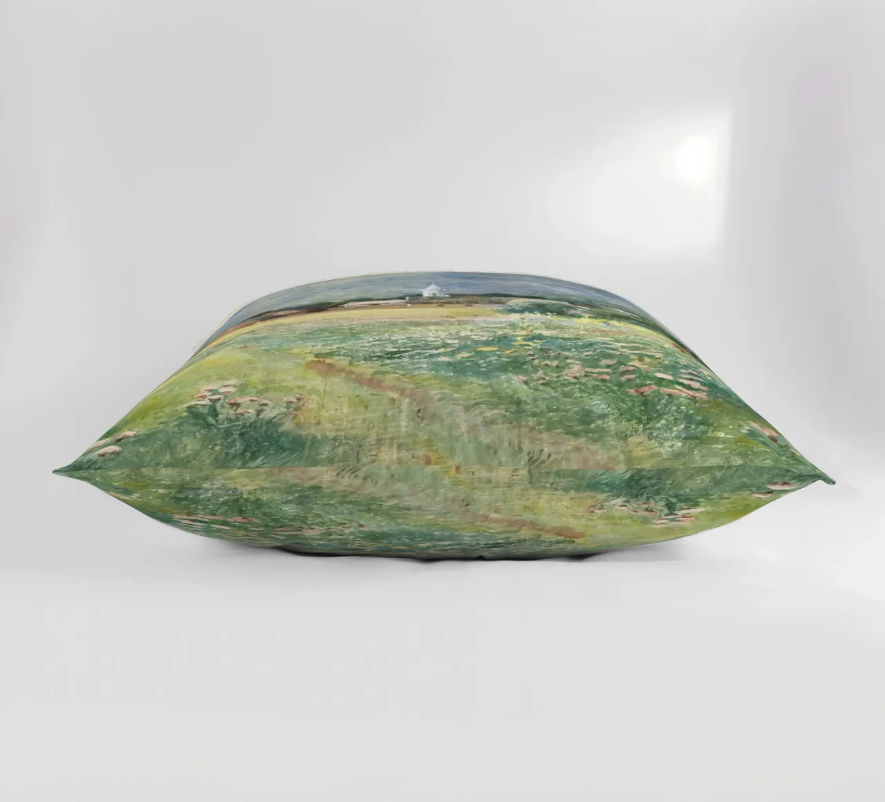 Burningham: Prato fiorito, villaggio rustico, impressionista cuscino da NorwesClub