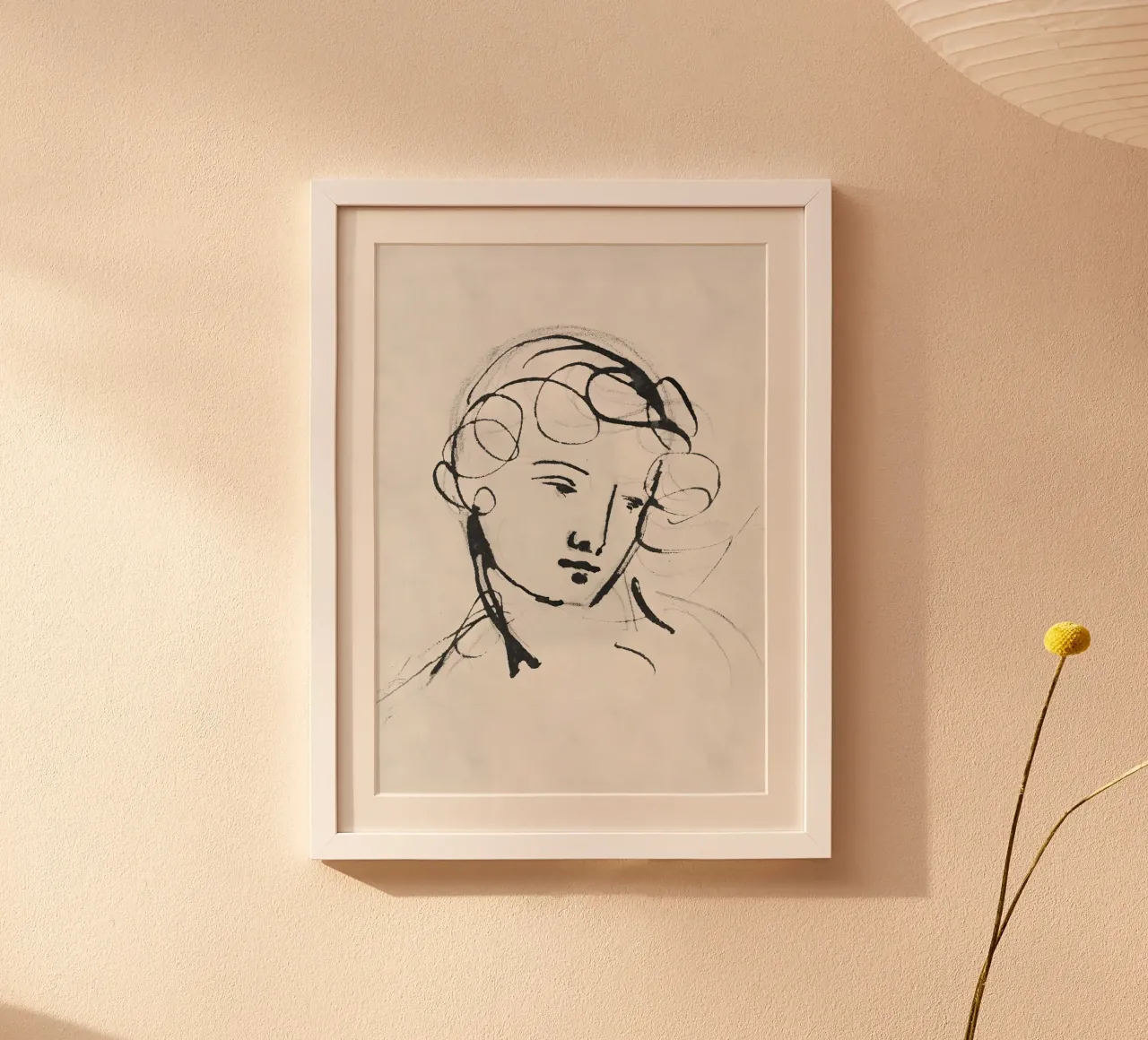 Matisse Style: Expressive Portrait, Modernist Line Art Hahnemühle von NorwesClub