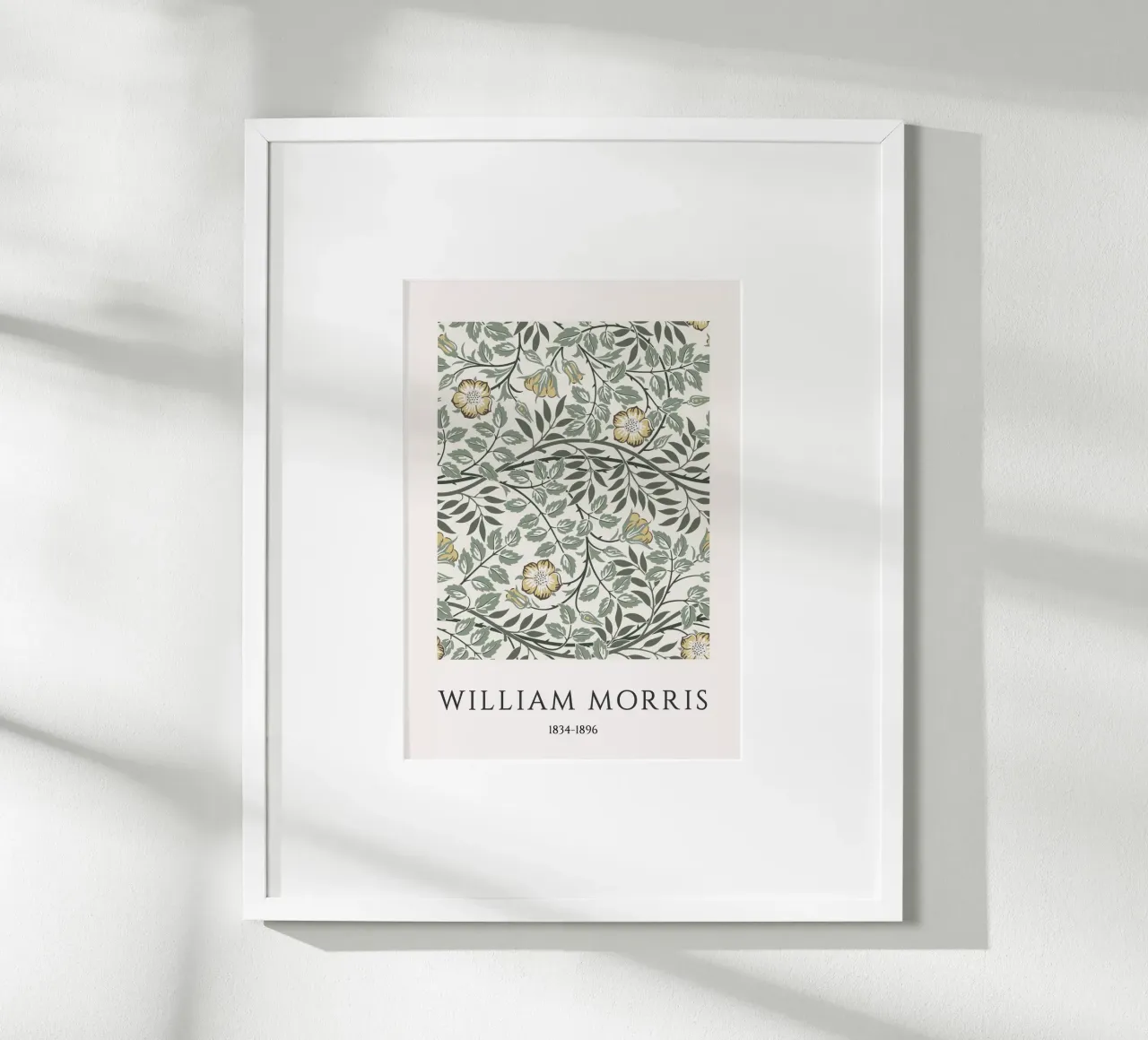 William Morris: Arts & Crafts floreale, modello vintage poster con telaio in legno da NorwesClub