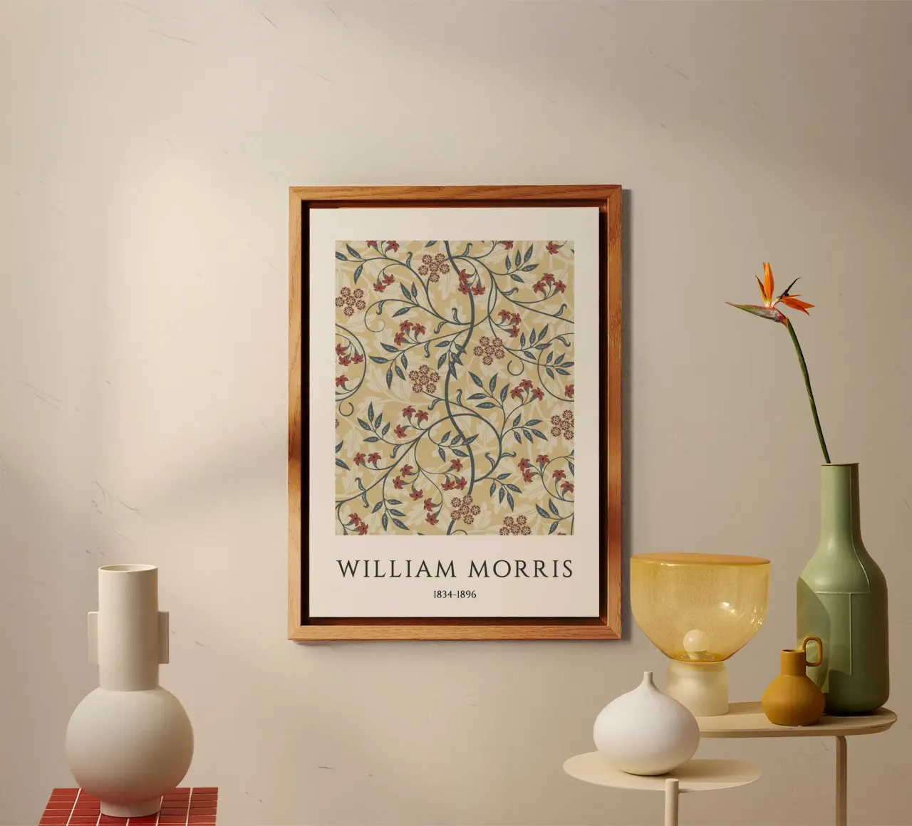 William Morris: Arts & Crafts floreale, botanico d'epoca alluminio dibond da NorwesClub