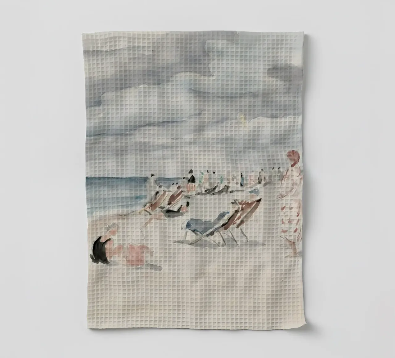 Lebasque: Spiaggia di Deauville, Impressionista, Costa francese canovaccio da cucina da NorwesClub