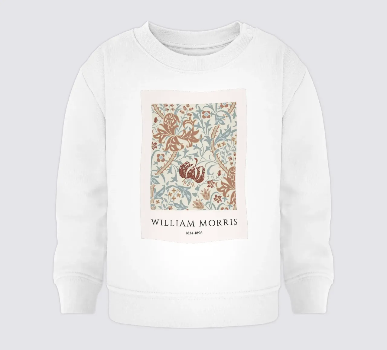 William Morris: Patrón Jacinto, Arts & Crafts Floral sudadera de bebé de NorwesClub