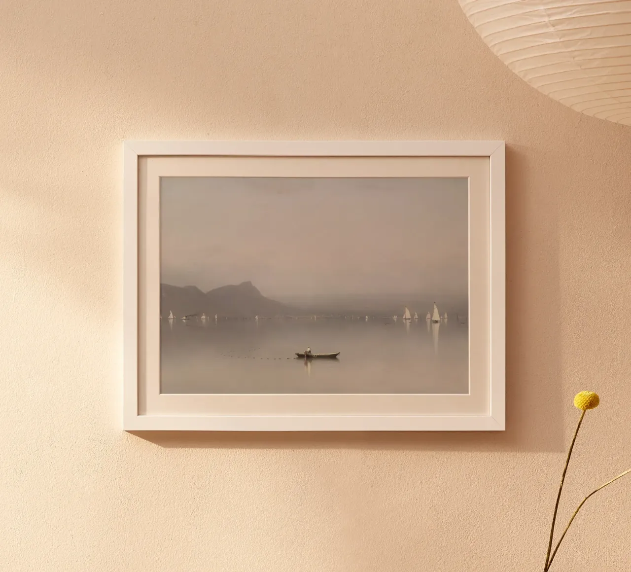 Gifford: Mattina dell'Hudson, luminismo, scena del fiume nebbioso poster da NorwesClub