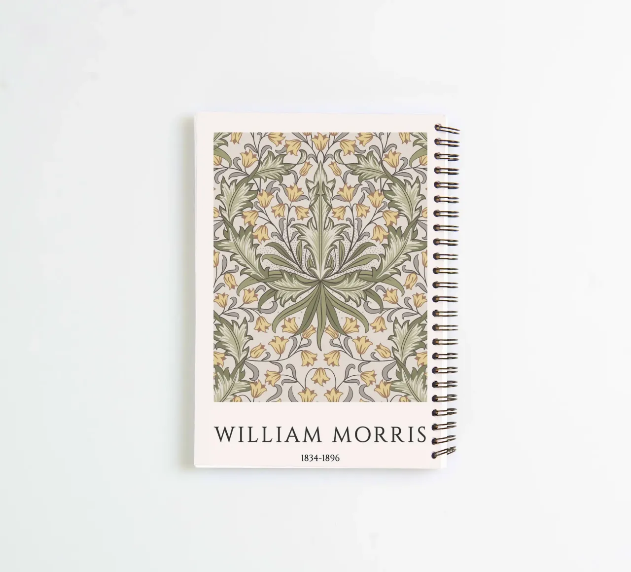 William Morris: Harebell Pattern, Arts & Crafts Floral spiral notebook by NorwesClub