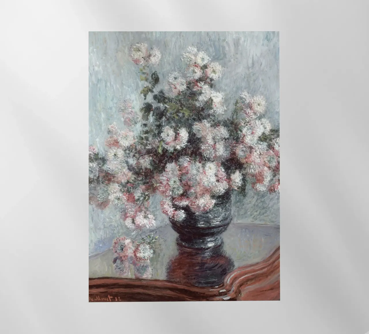 Monet: crisantemi, natura morta floreale impressionista pellicola backlit da NorwesClub