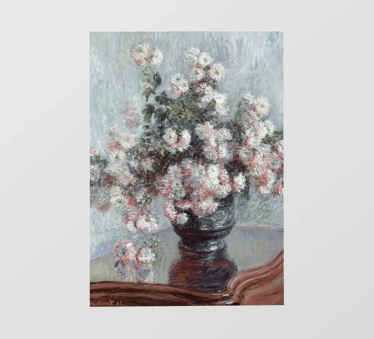 Monet: crisantemi, natura morta floreale impressionista pellicola backlit da NorwesClub