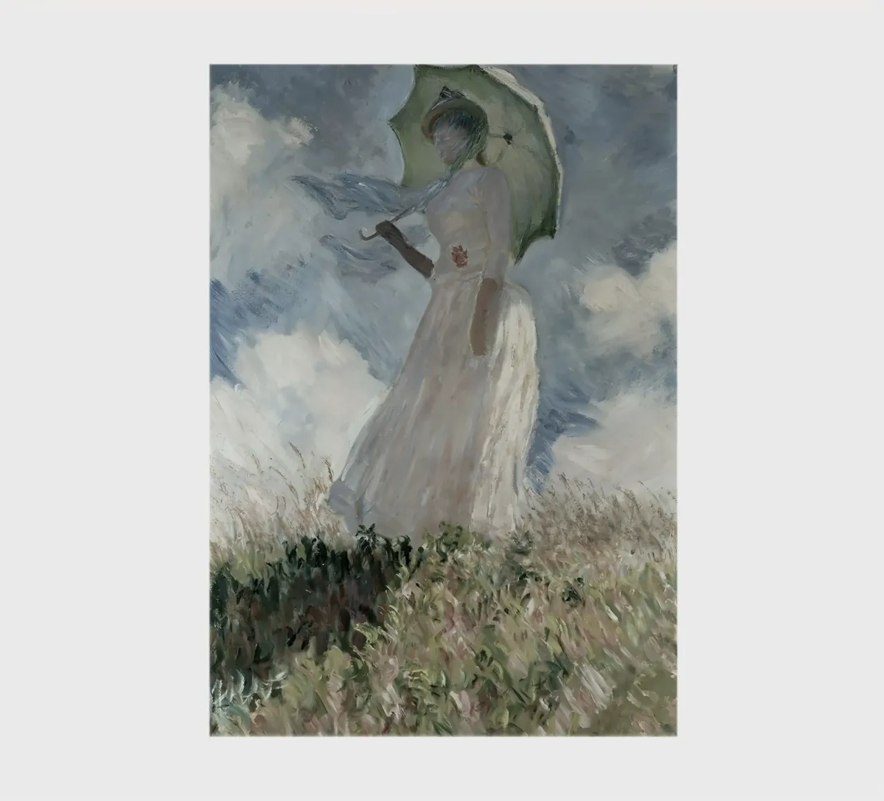 Monet, Woman with a Parasol, Impressionist Art Print notebook by NorwesClub