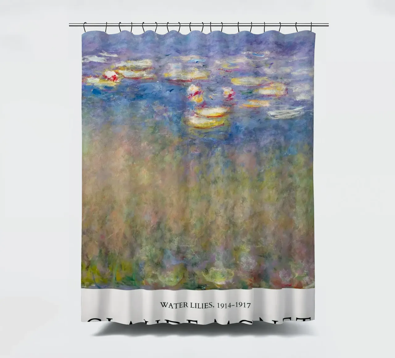 Ninfee di Monet, manifesto di una mostra di impressionisti tenda da doccia da NorwesClub