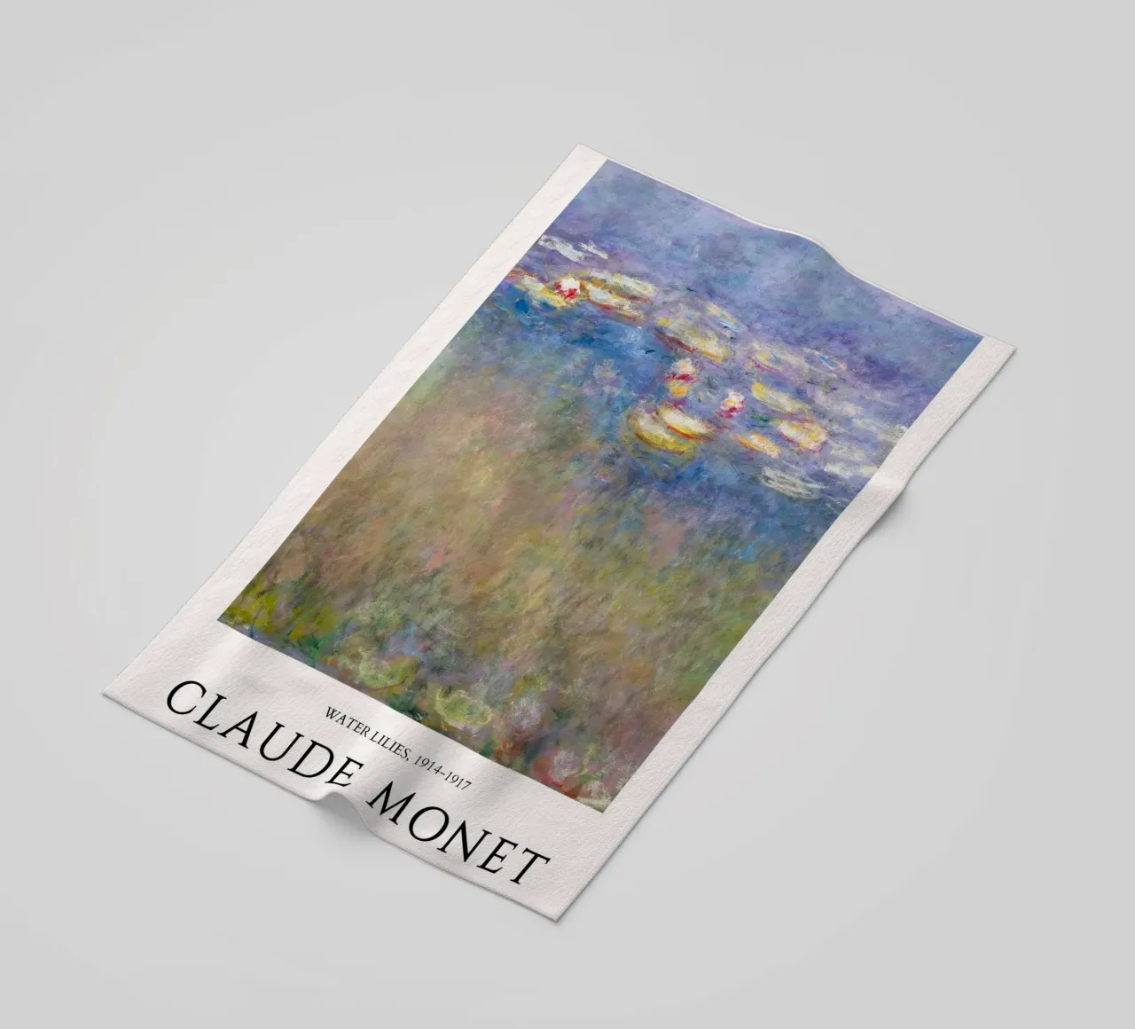 Ninfee di Monet, manifesto di una mostra di impressionisti telo mare da NorwesClub