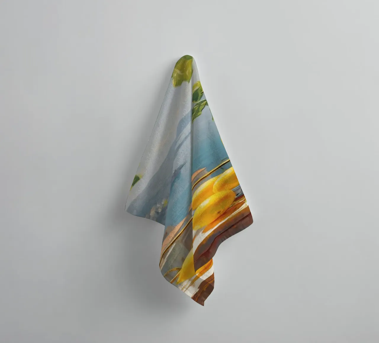 Mokaky Amalfi Lemons, Italian Summer Window Art Print serviette de bain de NorwesClub