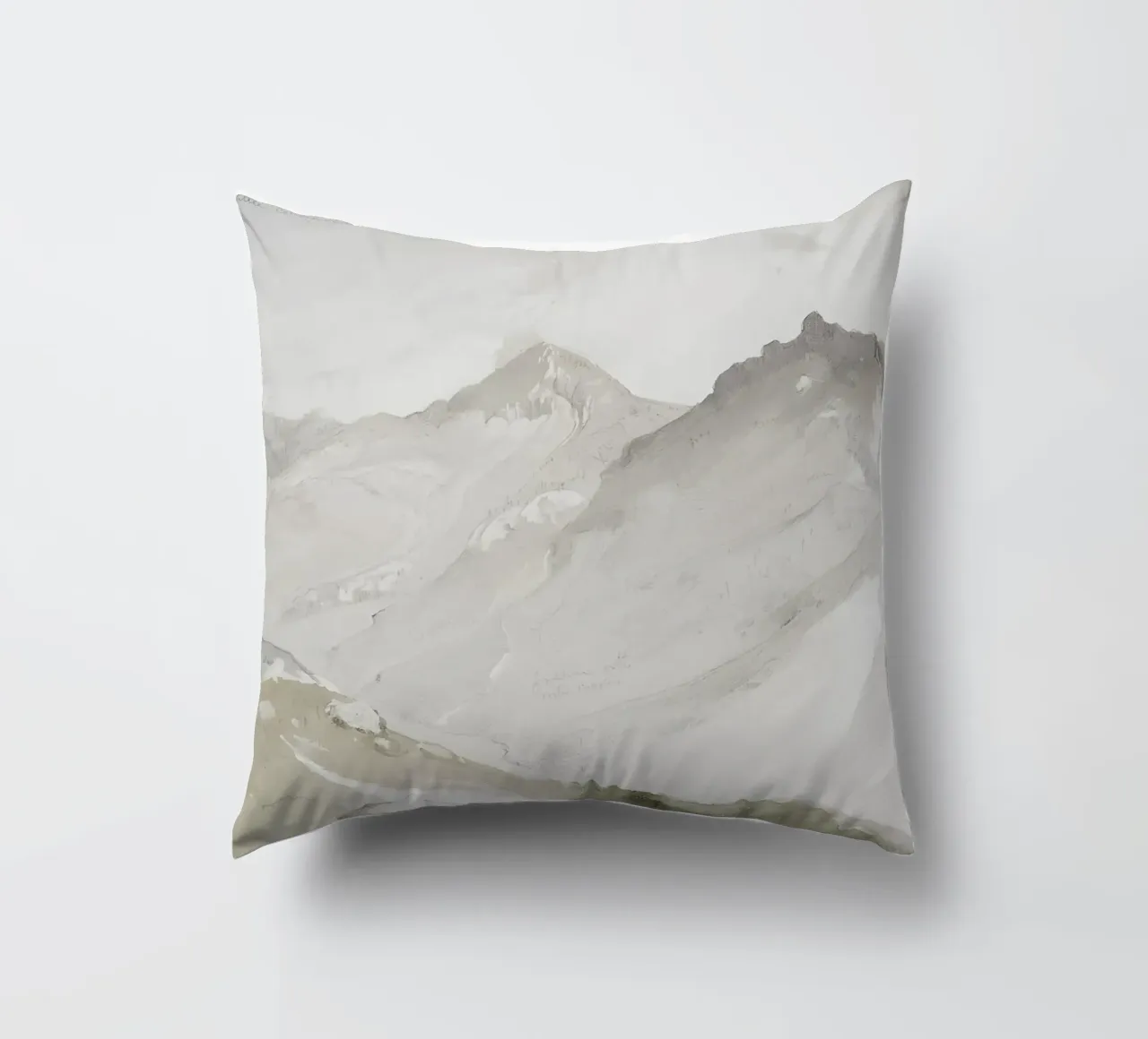 Il Wasatch Range di Ruskin, Light Academia Mountain Art cuscino da NorwesClub