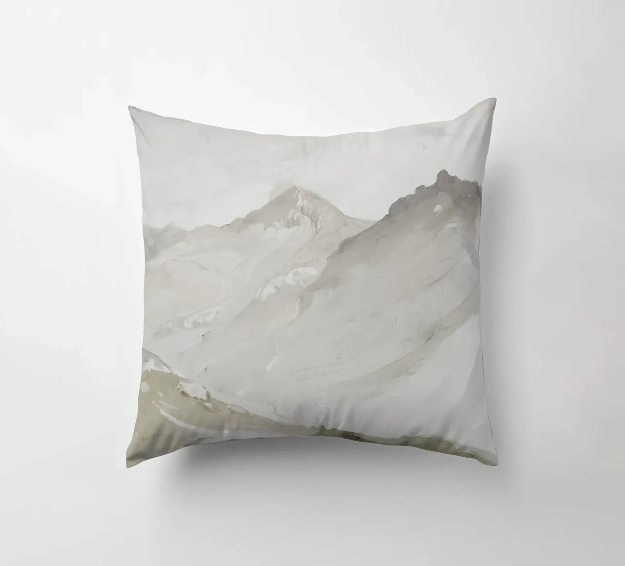 Il Wasatch Range di Ruskin, Light Academia Mountain Art cuscino da NorwesClub