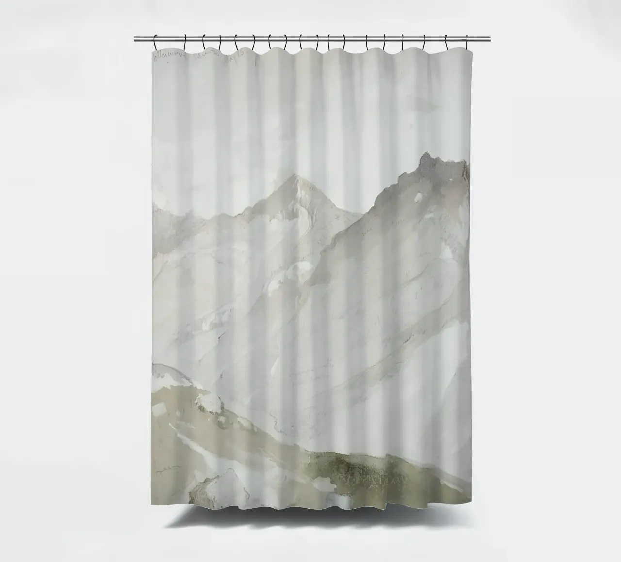 Il Wasatch Range di Ruskin, Light Academia Mountain Art tenda da doccia da NorwesClub