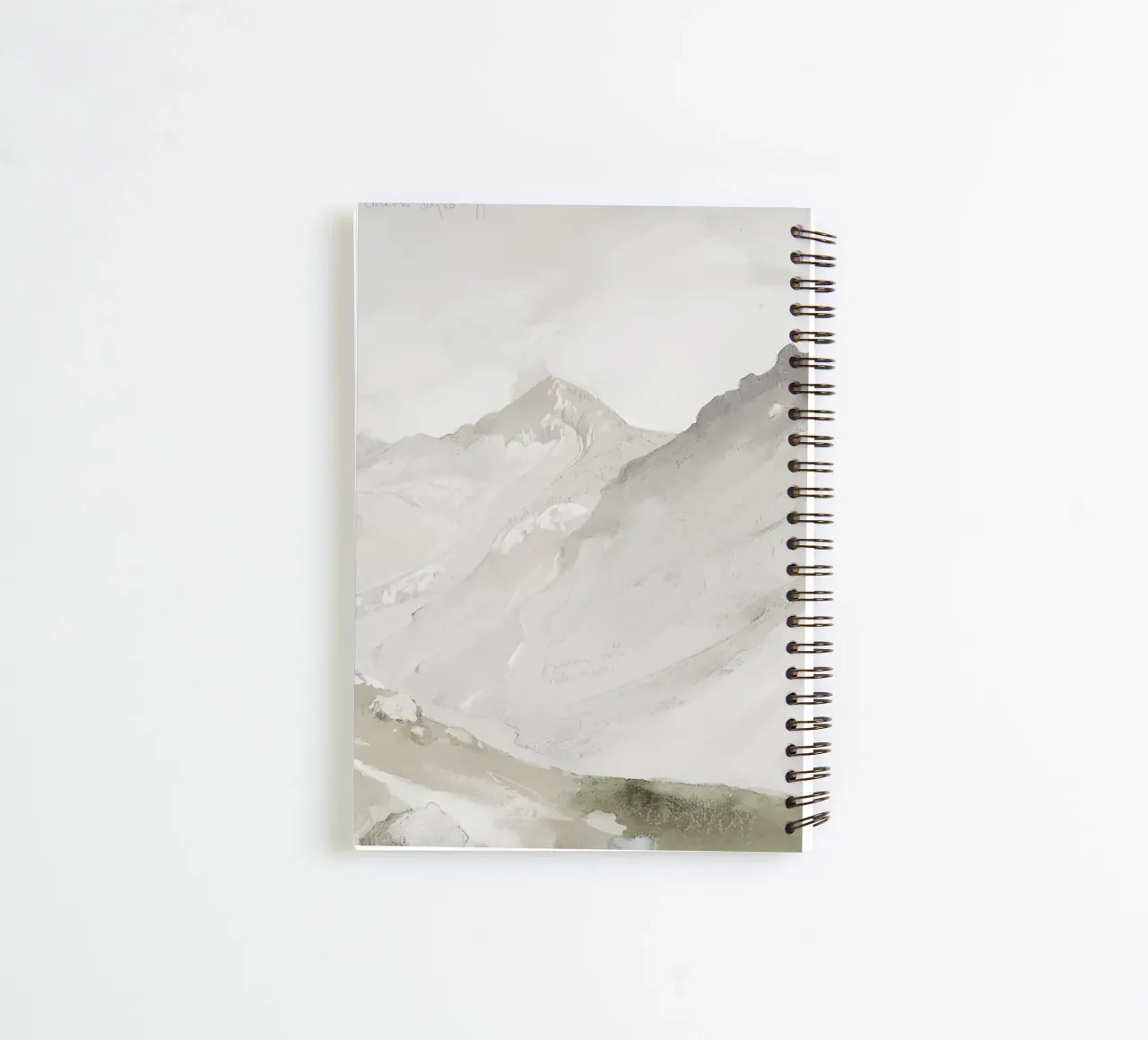 Ruskin's Wasatch Range, Light Academia Mountain Art spiral notebook by NorwesClub