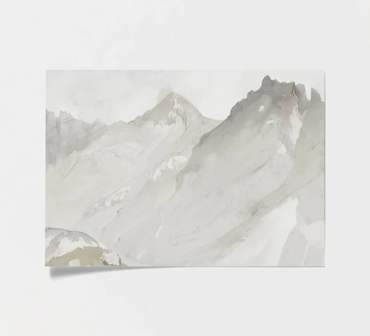Ruskin's Wasatch Range, Light Academia Mountain Art sticker sheet by NorwesClub