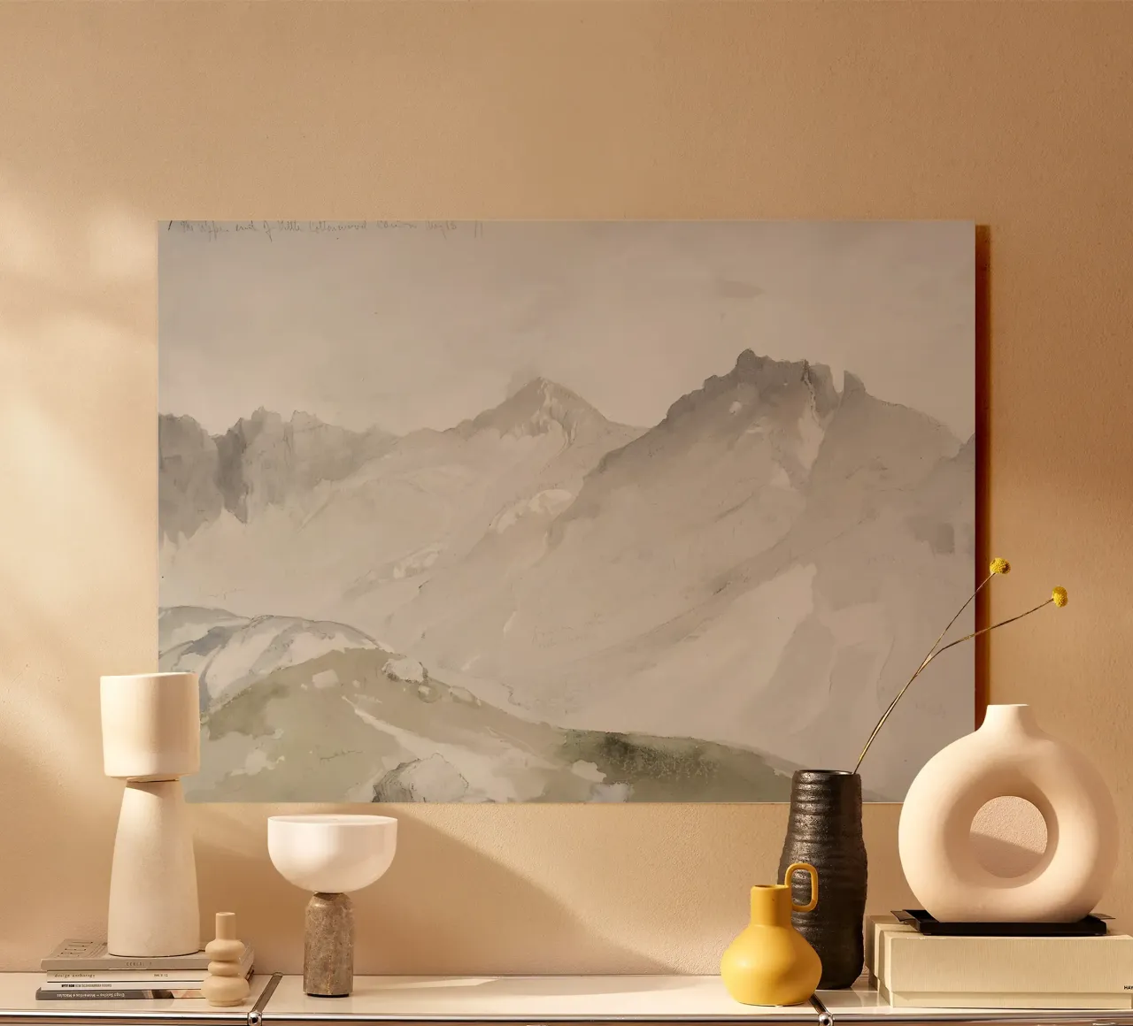 Il Wasatch Range di Ruskin, Light Academia Mountain Art plexiglass da NorwesClub