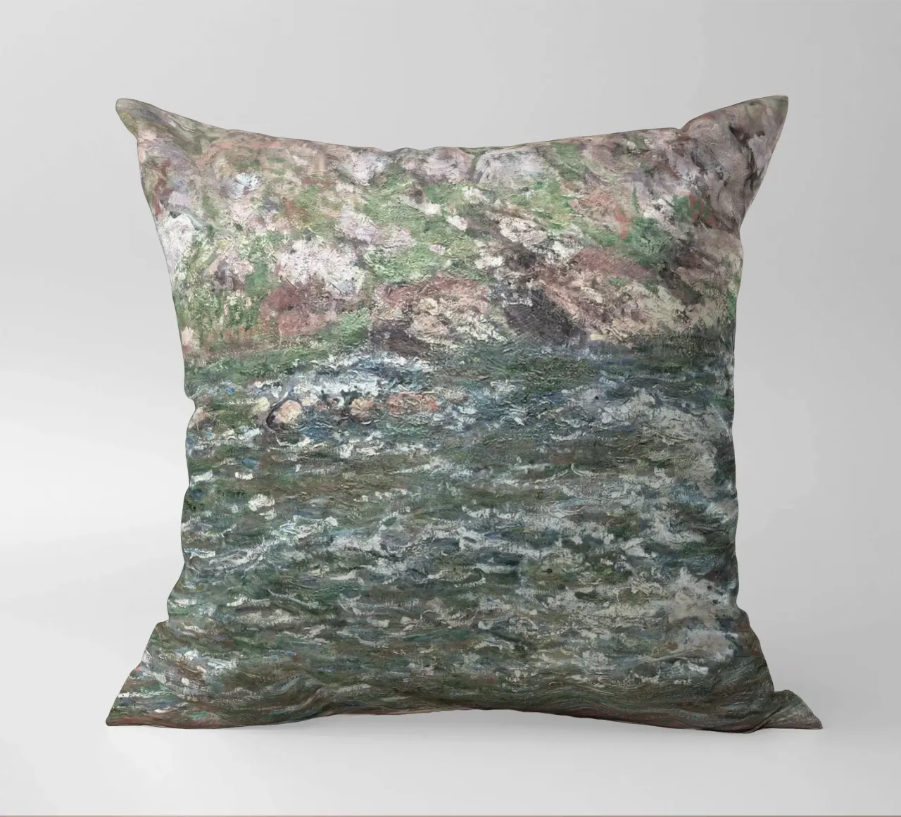 Il fiume Creuse di Monet, un paesaggio impressionista a tinte forti cuscino da NorwesClub