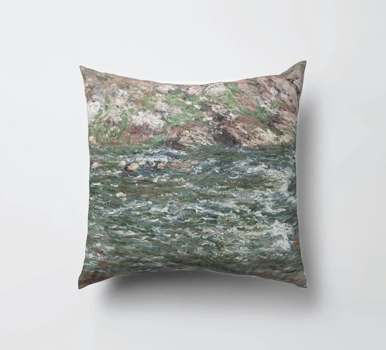 Il fiume Creuse di Monet, un paesaggio impressionista a tinte forti cuscino da NorwesClub