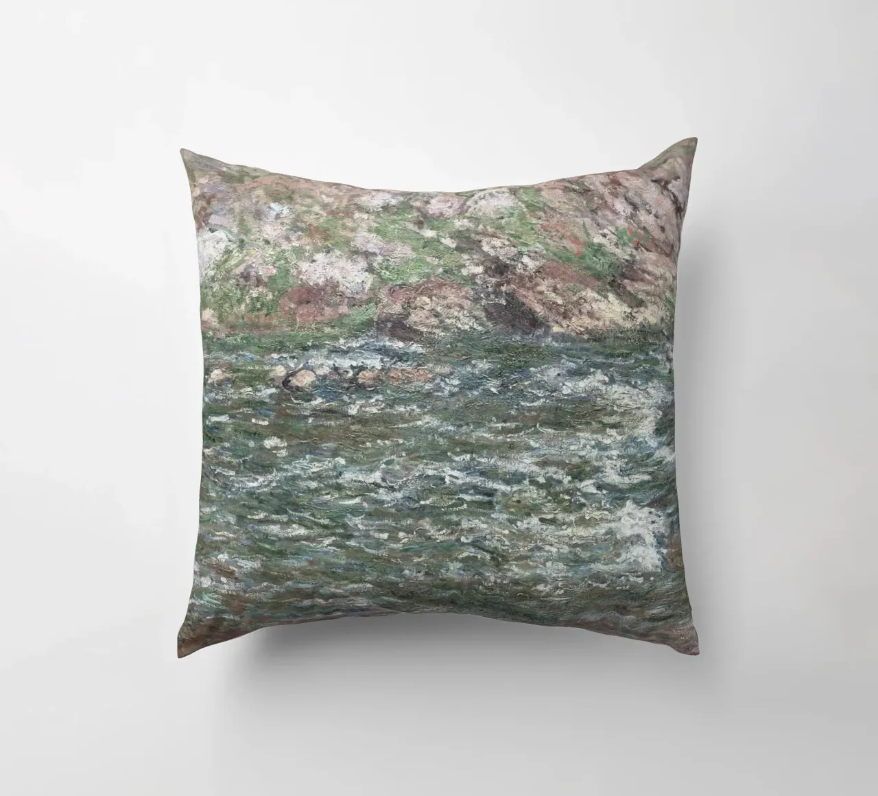 Il fiume Creuse di Monet, un paesaggio impressionista a tinte forti cuscino da NorwesClub