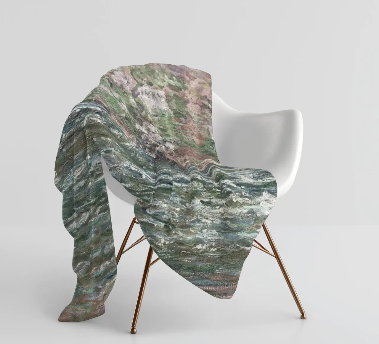 Il fiume Creuse di Monet, un paesaggio impressionista a tinte forti coperta in pile da NorwesClub