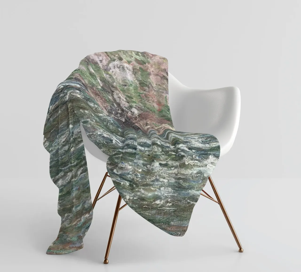 Il fiume Creuse di Monet, un paesaggio impressionista a tinte forti coperta in pile da NorwesClub