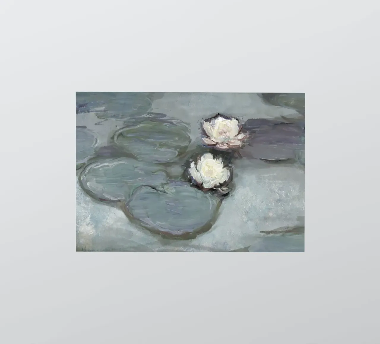 Détail des nénuphars de Monet, impression impressionniste sereine autocollant de NorwesClub