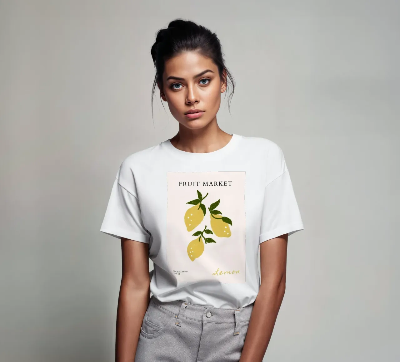 Poster sul mercato della frutta al limone - Arte botanica astratta - Cucina t-shirt da NorwesClub