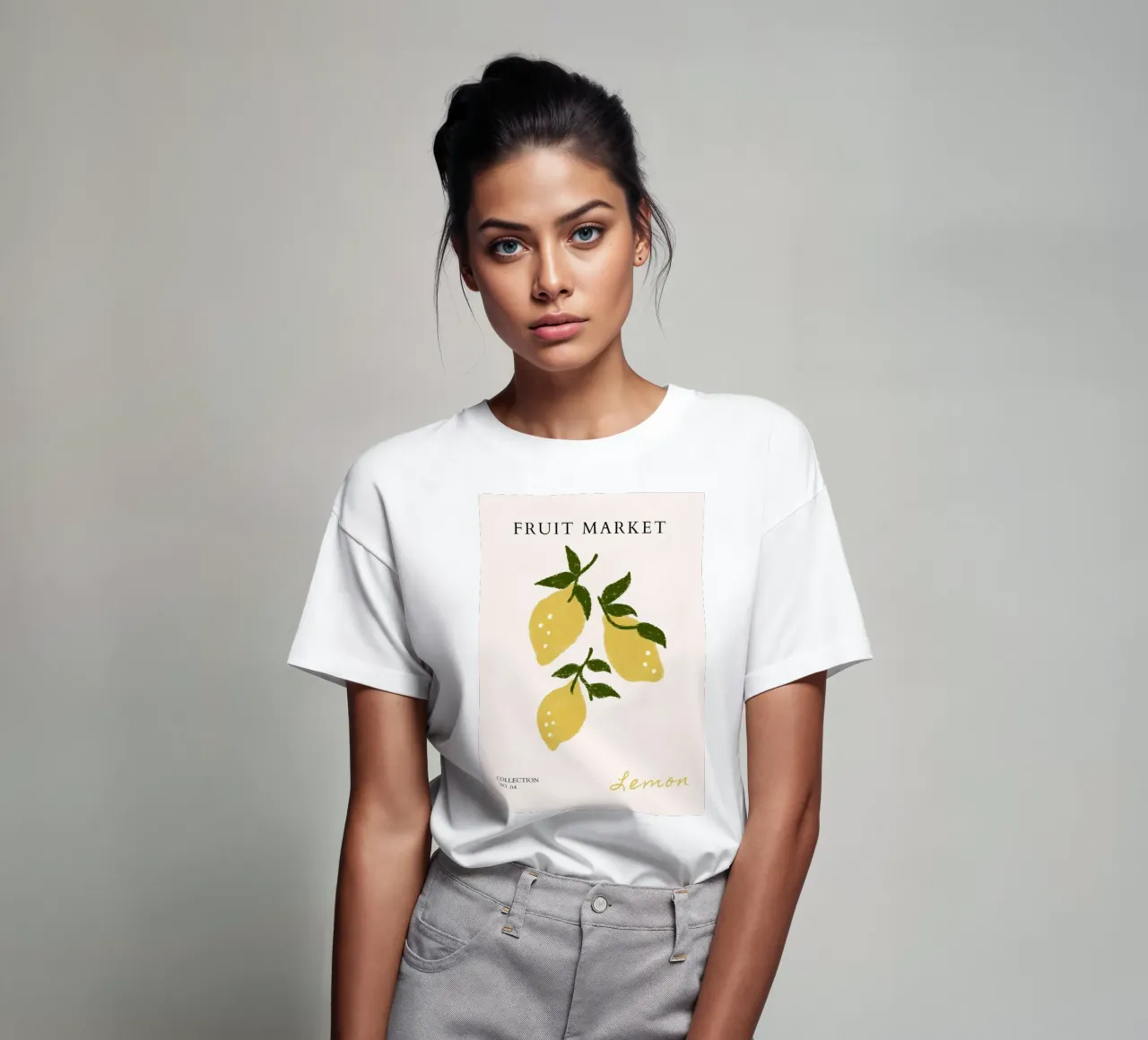 Poster sul mercato della frutta al limone - Arte botanica astratta - Cucina t-shirt da NorwesClub